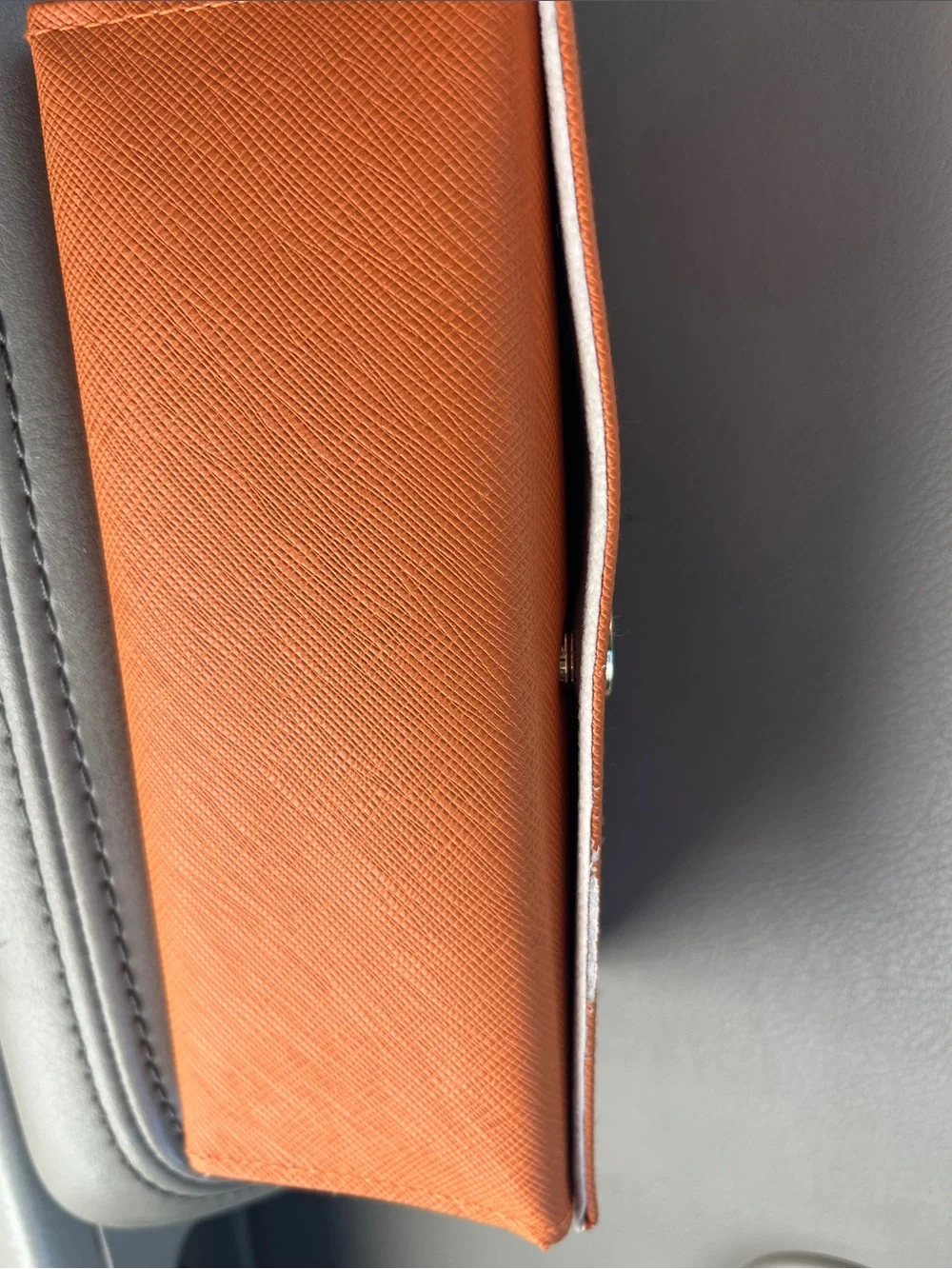 Tory Burch Orange Sunglasses Case with Gold Logo